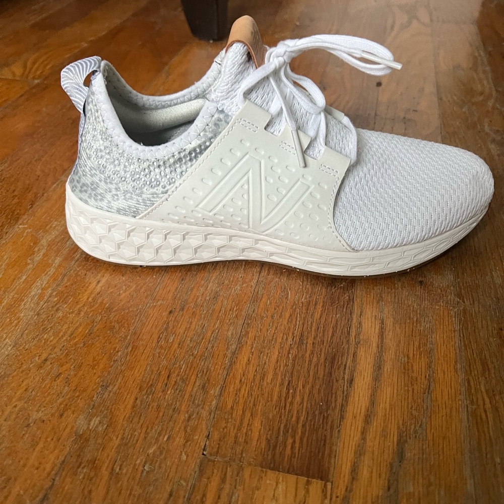 New Balance White and Gray Athletic Shoes